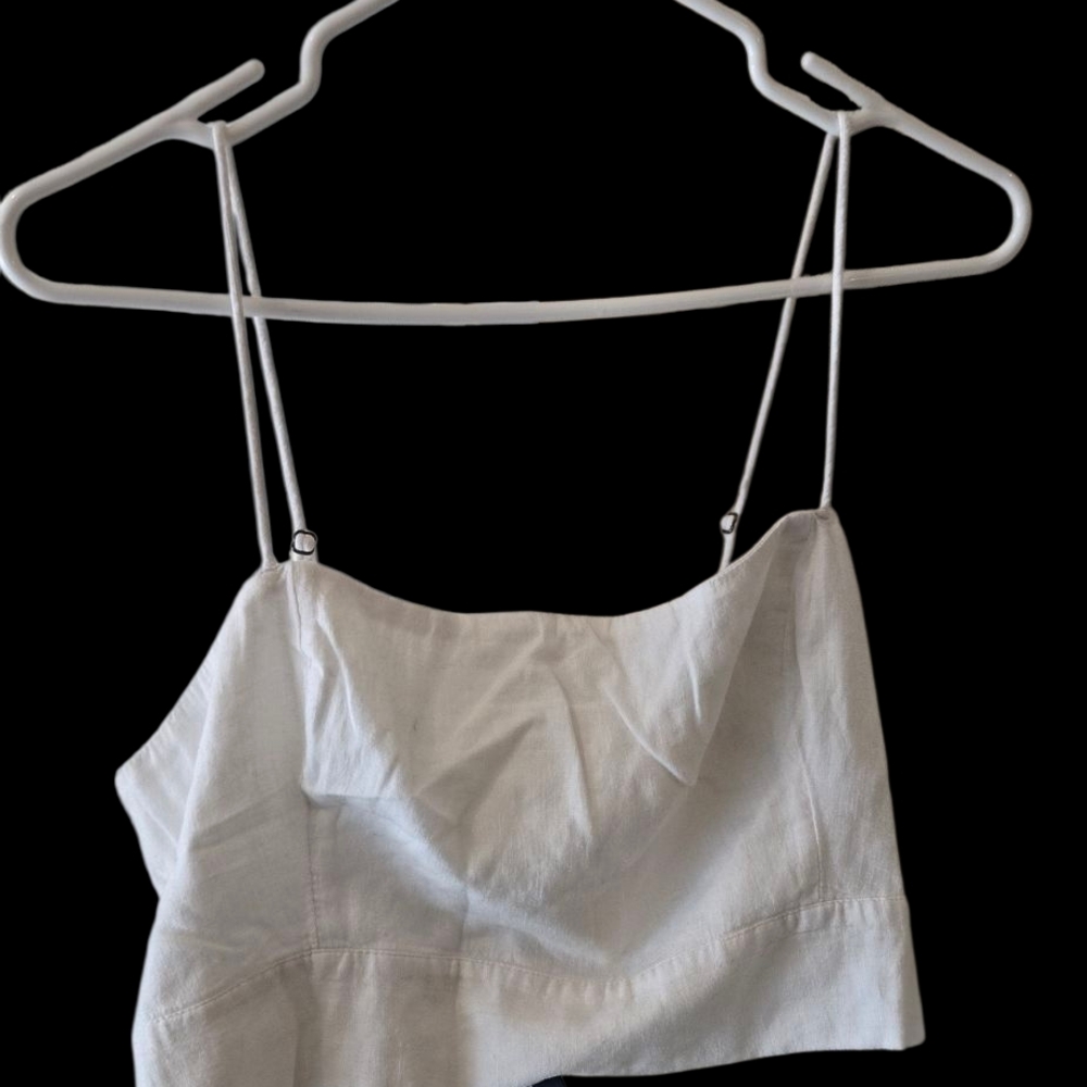 Abercrombi And Fintch White Spaghetti Strap Top